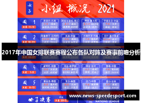 2017年中国女排联赛赛程公布各队对阵及赛事前瞻分析